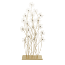 22" x 60" Gold Metal Tall Floral Sculpture with Crystal Embellishments, by DecMode