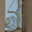 Gold Floor Lamp for Living Room,Industrial Minimalist Standing Lamps with 7W LED Bulb, Modern Tall Lamp with Unique Foot Switch for Bedroom Corner Office Reading