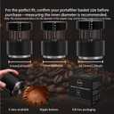 53MM Espresso Accessories - WDT Tool , Coffee Tamper set with 2-in-1 Design, 304 Stainless Steel Premium Coffee Accessories for Home Baristas & Beginners (Black)