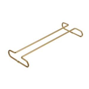 uxcell Glass Rack Under Cabinet, 2Pcs 10-Inch Stemware Glass Hanging Rack Stainless Steel Glass Organizer Storage Hanger for 5mm Stemware Column, Gold