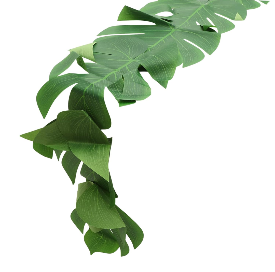 Luau Party Decorative Table Cloth Simulation Palm Leaf Design Dining Table Runner for Parties Gatherings and Everyday Use Lightweight Realistic Tropical L 70"