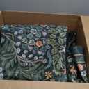 Lahome Floral Washable 6x9 Area Rugs, Soft Green Bedroom Rug for Living Room Ultra-Thin Non Slip Dining Room Rug, Stain Resistant Boho Easy Clean Throw Carpet for Office Giverny, Dark Green