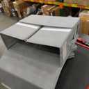 Syeeiex Bed Sheet Organiser Storage, 6 Pack Bedding Storage Box, Foldable Bed Linen Storage with Window and Label, Flavenly Bed Sheet Organizer with Zip for Super King, Blanket, Duvet Cover Set - Grey