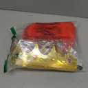 Silkfly King Cape Costume Set Medieval Robe Cape Gold Jeweled Plastic Crown Scepter for Carnival Halloween (120 cm, Red)