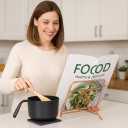 Creative Home Copper Plated Metal Cookbook Stand 10" W  8.5" H | Premium Metal Base with RoseGold Wire Frame for Recipes, Tablets and Books | Stylish Gift and Kitchen Accent