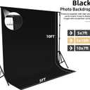 Black Backdrop,5x10FT Black Photo Backdrop for Photography Background Backdrops Curtain for Portraits Studio Photoshoot Halloween Party Screen Video Recording