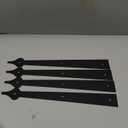 Homode Decorative Garage Door Hinges Handles, Faux Garage Door Accents, Metal Handles Hinges Hardware Kit, Screw Mounted, Black, Spear Style (4 Hinges)