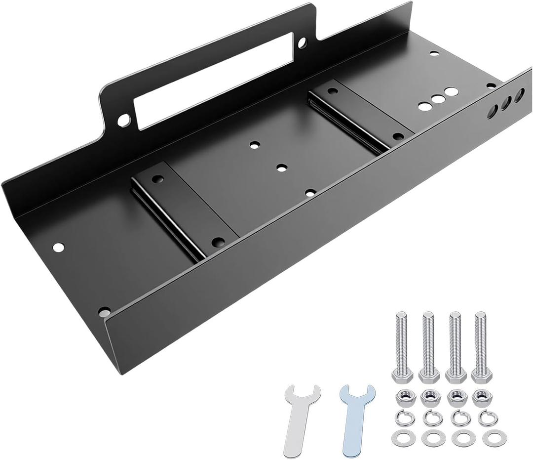 Tekstap Winch Mounting Plate for 15000-20000 LBS Heavy Duty Winch,10" x 4.5" Raised Bolt Pattern,Compatible with Truck/SUV/Trailer