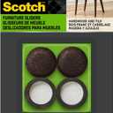Scotch Felt Pad Cups, 1-Pack 1-1/4 in. Round, Adhesive Chair Leg Floor Protector for Hardwood Floors and Tile