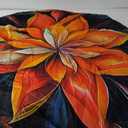 Boho Round Table Cover, 52 Inch Fitted Round Tablecloth Waterproof Table Cloth with Elastic Edge Wipe Clean Table Cover for Indoor Outdoor, 46"-50"