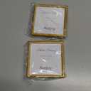 4x4 Picture Frame Matte Gold Modern Simple Thin Aluminum Metal Photo Frame with HD Real Glass, Display for Tabletop and Wall Collage. (2 Pack)