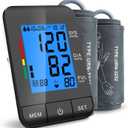 Accurate Digital BP Machine - Automatic Blood Pressure Monitor with XL Cuff (13-21") & M/L Cuff (9-17") for Big/Medium Arms, Large Backlit LCD Display, 360 Adjustable & Portable for Adults