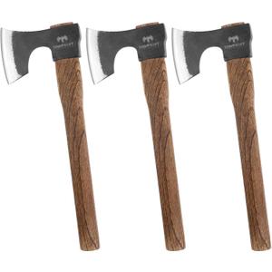16.5" Throwing Axe, 3 Pack Throwing Axe Set with 1065 High Carbon Steel & Beech Wood Handle, Perfect for Axe Throwing Games, Competition and Recreation, Ideal Gift for Men (Black)