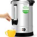 NutriChef Water Boiler and Hot Water Dispenser, 13L Electric Beverage Dispenser with Safety Lock Lid, Non-Drip Tap, Warm Function, Food Grade Stainless Steel, Home and Commercial Use, 20x11x11 in. (13.7 Quarts)