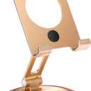 Dual Folding Phone Desk Stand,Adjustable Phone Stand,Phone Stand for Desk,Foldable Wood Phone Holder,Beside Phone Holder,Wood,Gold
