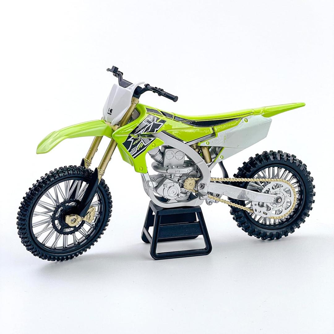 1:12 Scale Diecast Dirt Bike Motorcycle Model  Green Motocross Motorbike with Realistic Details, Alloy Body, Display Gift for Enthusiasts