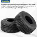 GICOOL (2 Pack) 15x6.00-6 Lawn Mower Tubeless Tire, 15x6-6 Garden Tractor Lawnmower Tire, 4 Ply, Turf S Pattern