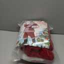 11pcs Men's Deluxe Santa Suit Velvet Christmas Adult Santa Claus Costume (Red, XXX-Large) (Red, XXXL)