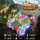 Remote Control CarDinosaur Toys car for Kids2.4GHz LED Gesture Sensing RC Car4WD Rotation RC Stunt Car with Lights and MusicDino Toys for Kids Ages 3 4 5 6 7 Gifts for Boys Girls(Red)