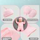 Newborn Unisex Baby Clothes 0-3 Months,Long Sleeve Onesie Infant Coming Home Outfits Romper with Mittens & Hat
