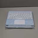 Harvopu for iPad 10th/11th Generation A16 Case with Keyboard, 360 Rotation Detachable Cover with Pencil Holder, Multi-Touch Trackpad, 7 Colors Backlit Keyboard for iPad (A16)/10th Gen (Sky Blue)