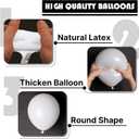 PartyWoo White Balloons 140 pcs Different Sizes of 18 12 10 5 Inch White Balloons Arch Kit Garland for Wedding Baby Shower Birthday Bridal Shower Graduation Engagement Party Decorations White-Y13