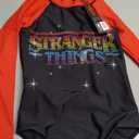 Stranger Things Girls Swimming Costume Summer Holiday Essentials Long Sleeve Childrens Swimwear 9-10Years
