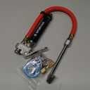 Spurtar 10-120 PSI Heavy Duty Tire Pressure Gauge with Inflator Air Chuck with Pressure Gauge with 4 Way Tool and Valve Cores Air Compressor Attachments Tire Inflator Nozzle for Car Automotive Truck