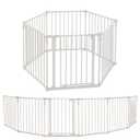 Toddleroo by North States - 3 In 1 Metal Superyard Baby Play Yard: 6 Panel Playpen, Safety Gate, or Extra Wide Baby Fence - Encloses Up to 10 Square Feet - 30 Inches Tall - Taupe