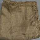 Set of 2 Farmhouse Throw Pillow Covers - Burlap Linen Trimmed Tailored Edges Decorative Cushion Covers for Bed Home Outdoor Decoration (2 Pieces, 18" x18", Beige Brown/Linen Band)