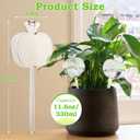 Suyeah 6 Pack Plant Watering Globes Top Fill, Self Watering Planter Spikes Insert, Self Watering Planter Insert Plant Watering Devices Plant Watering Bulbs for Indoor and Outdoor (Pumpkin)