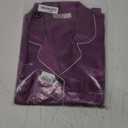 Women Silk Satin Pajamas Set Short Sleeve Button-down Sleepwear Loungewear Charm XL