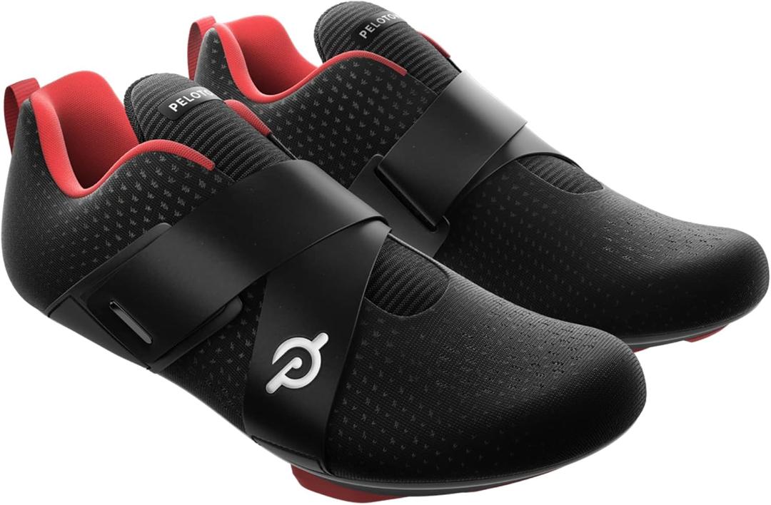 Peloton Unisex-Adult Altos Cycling Shoe (9.5 Women/8 Men, Black, Red)