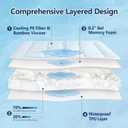 Cooling Queen Mattress Topper Pillow Top Memory Foam Mattress Topper for Hot Sleepers