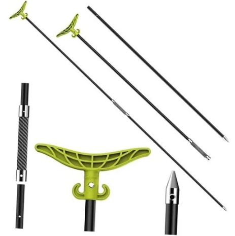 8.63' Shallow Water Anchor Pole, Fiberglass Sand Anchor with T-Handle 