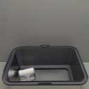 Litter Box with Lid, Stainless Steel Litter Box, 12" Metal Litter Pan High Sides, Small Litter Tray for Kittens, Cat Litter Tray Covered Grey, Easy Clean