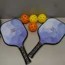 Pickleball Paddles Set of 2, 2026 USAPA Approved Pickleball Set, Fiberglass Lightweight Pickle Ball Rackets 2 Pack, 2 Outdoor Pickleball, 2 Indoor Pickleball Balls, 1 Pickleball Bag for Women and Men (Blue)