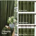 LAMIT Sage Green Velvet Curtains 120 Inch for Living Room, Vintage Thermal Room Darkening Panels Back Tab and Rod Pocket Noise Reducing Drapes for Bedroom/Farmhouse, 2 Panels, 52 x 120 Inch