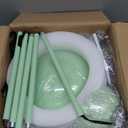 COSYLUX Modern Floor Lamp for Living Room, Industrial Tall Standing Lamp for Bedroom, Metal Shade Reflecting Light Reading Floor Lamp for Office, Nursery Room, Corner (Pastel Green)