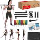 Multifunctional Pilates Bar with Resistance Bands - Compact, Portable Full-Body Workout Equipment for All Fitness Levels: Lightstuff Home Exercise Starter Kit