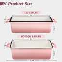 Wildone Enameled Cast Iron Bread Loaf Pan with Lid, 9x5 Sourdough Baking Pans for Homemade Bread, Cake, Meatloaf, Even Heating Bread Pans, 2-Piece Set, Pink