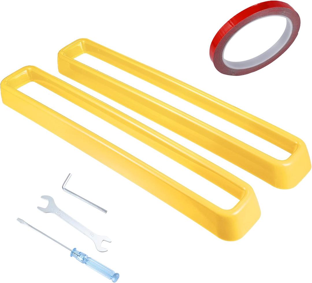 X AUTOHAUX Front Grill Mesh Grille Inserts Trim for Dodge Challenger 2015-2022 Exterior Grill Decoration Inserts Guards Sticker Accessories Yellow