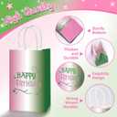 24pcs Halloween Witch Theme Birthday Party Bags Pink and Green Party Supplies Halloween Party Favor Birthday Candy Treat Bags Witch Princess Party Favor for Kids Baby Shower