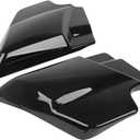 Black Battery Side Cover Protection Guard Fairing Cover Compatible for Harley Touring Street Glide/Road King/Road Glide/Electra Glide 2009-2025 (Black)
