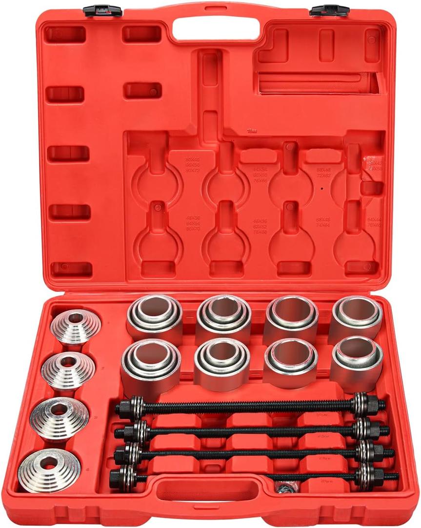 28pcs Press and Pull Sleeve Kit Bushes Bushing Bearings Seals Removal Installation Tool Bushes Bearings Seals Removal Install Tool