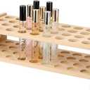 ELLDOO Rollerball Perfume Organizer, 36 Spaces Bamboo Perfume Storage Holder Beauty Scent Holder with Handle, Makeup Lipgloss Lipstick Display Case