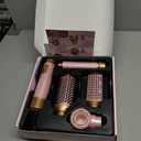5 in 1 Blow Dryer Brush Set, Upgrade Hair Dryer & Blow Dryer Brush & Air Curling Wrap & Paddle Brush, Detachable Hot Air Brush Styling Tools, High Speed Travel Hair Volumizer Straightener Curler Pink