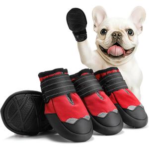 Dog Shoes for Medium Dogs, Large Waterproof Dog Boots for Winter Snow, Summer Hot Pavement, Dog Booties & Paw Protectors Size 4