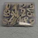 2 Inch 196 Pieces Wooden Numbers Unfinished Wood Numbers 0-9 for Crafts,with Sorting Grid Organizer