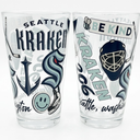 2pcs SEATTLE KRAKEN 16OZ SPIRIT PINT GLASS